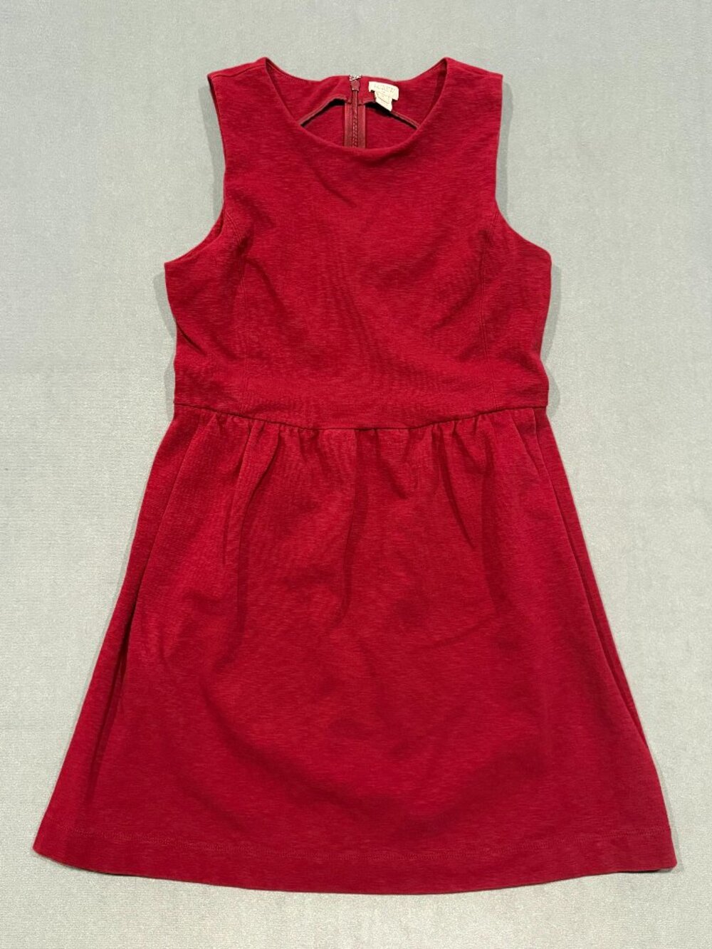 J.Crew Women’s Medium Red Cotton Fit & Flare A-Line Sleeveless Dress